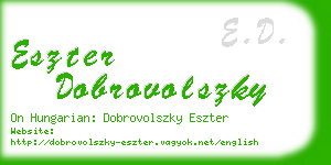 eszter dobrovolszky business card